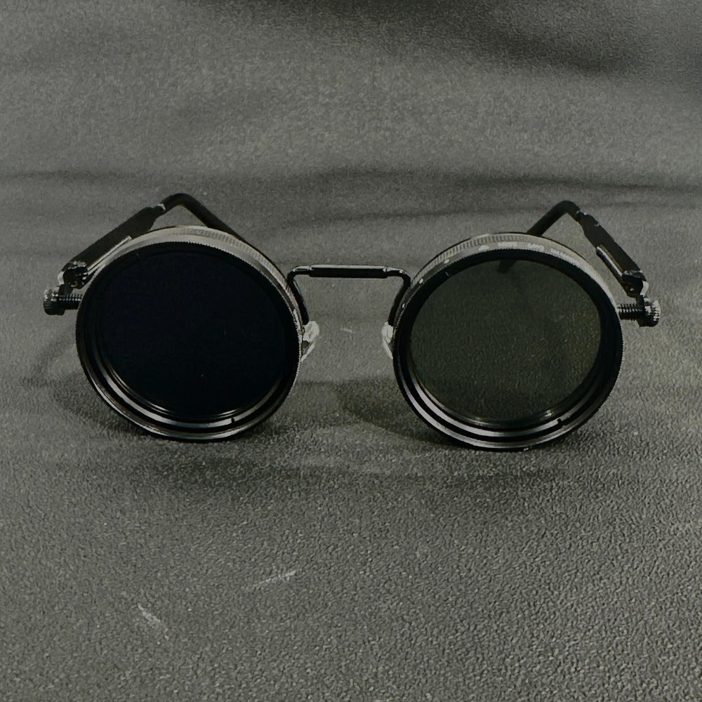 Fashion Glasses - Steampunk Vintage Flip Spin Adjustable Gradient Lens Alloy Frame - product detail view 4