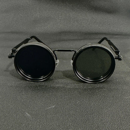 Fashion Glasses - Steampunk Vintage Flip Spin Adjustable Gradient Lens Alloy Frame - product detail view 4