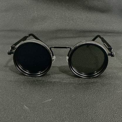 Fashion Glasses - Steampunk Vintage Flip Spin Adjustable Gradient Lens Alloy Frame - product detail view 10