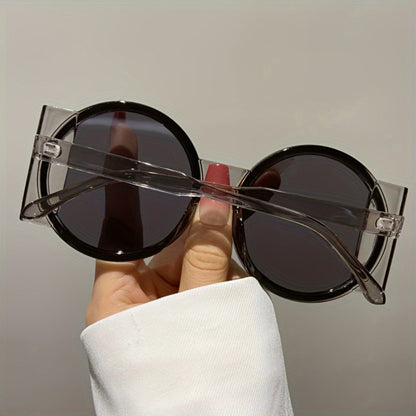 Fashion Sunglasses - Color Block Round Unisex Retro Minimalist Glasses for Beach Vacation - product detail view 24