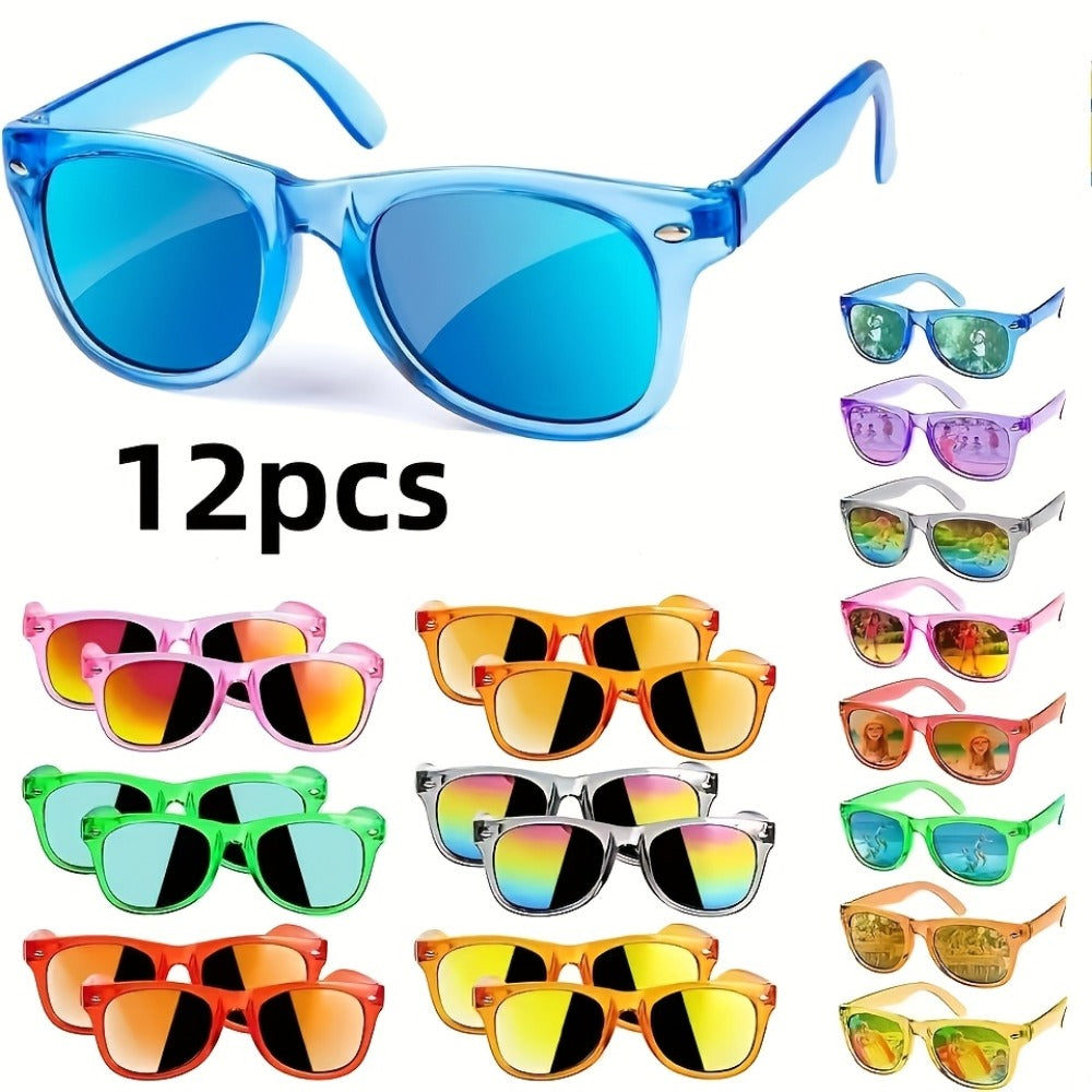 Fashion Sunglasses - Kids 12 Pack Bulk UV Protection Boys Girls Unisex Children Shades Colorful - main product view