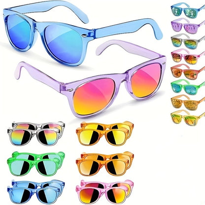 Fashion Sunglasses - Kids 12 Pack Bulk UV Protection Boys Girls Unisex Children Shades Colorful - product detail view 6
