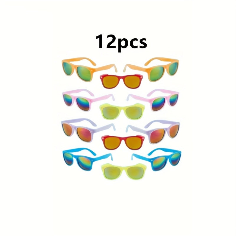 Fashion Sunglasses - Kids 12 Pack Bulk UV Protection Boys Girls Unisex Children Shades Colorful - product detail view 7