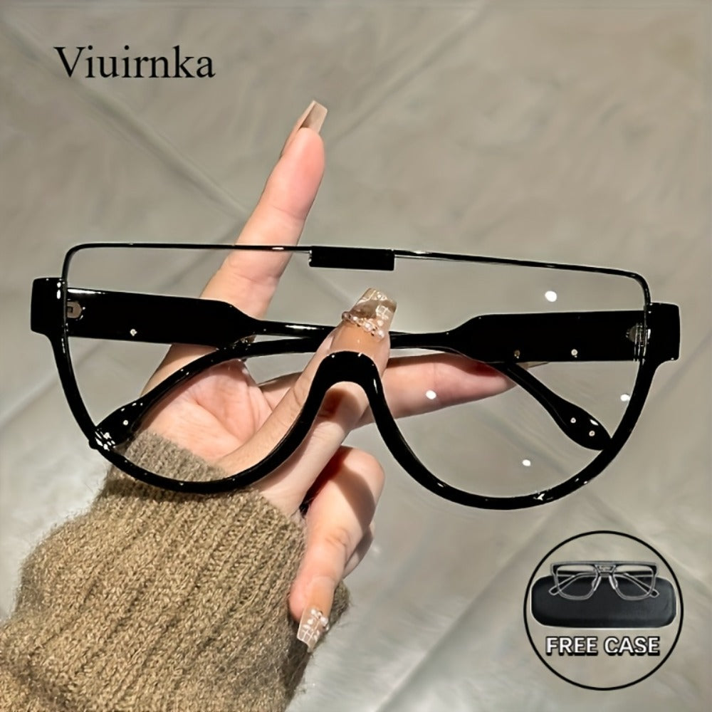 Fashion Sunglasses - Oversized Unisex Semi-Circular Glare Resistant Trendy Shades 5 Lens Colors - main product view