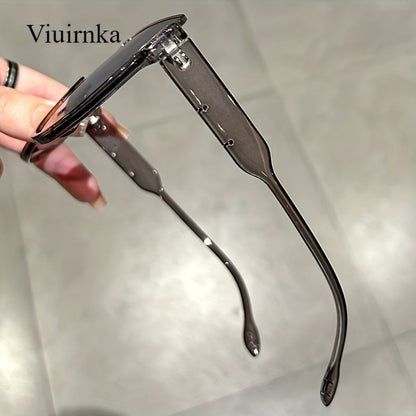 Fashion Sunglasses - Oversized Unisex Semi-Circular Glare Resistant Trendy Shades 5 Lens Colors - product detail view 11