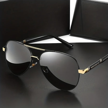 Fashion Sunglasses - Polarized Double Bridge Unisex UV400 Anti-Glare Eyewear for Hiking - main product view