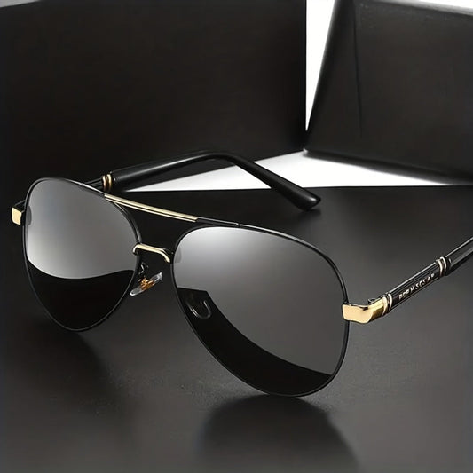 Fashion Sunglasses - Polarized Double Bridge Unisex UV400 Anti-Glare Eyewear for Hiking - main product view