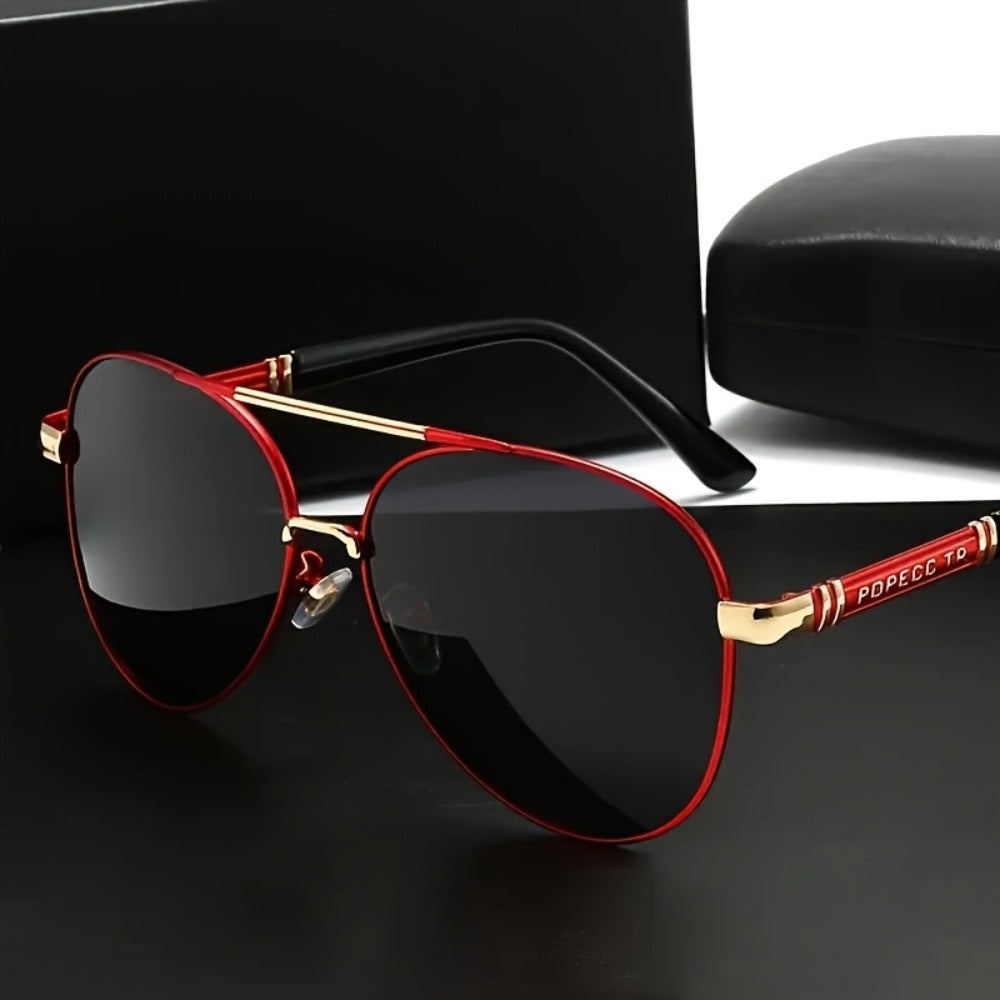 Fashion Sunglasses - Polarized Double Bridge Unisex UV400 Anti-Glare Eyewear for Hiking - product detail view 2