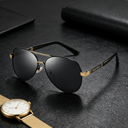 Fashion Sunglasses - Polarized Double Bridge Unisex UV400 Anti-Glare Eyewear for Hiking - product detail view 4