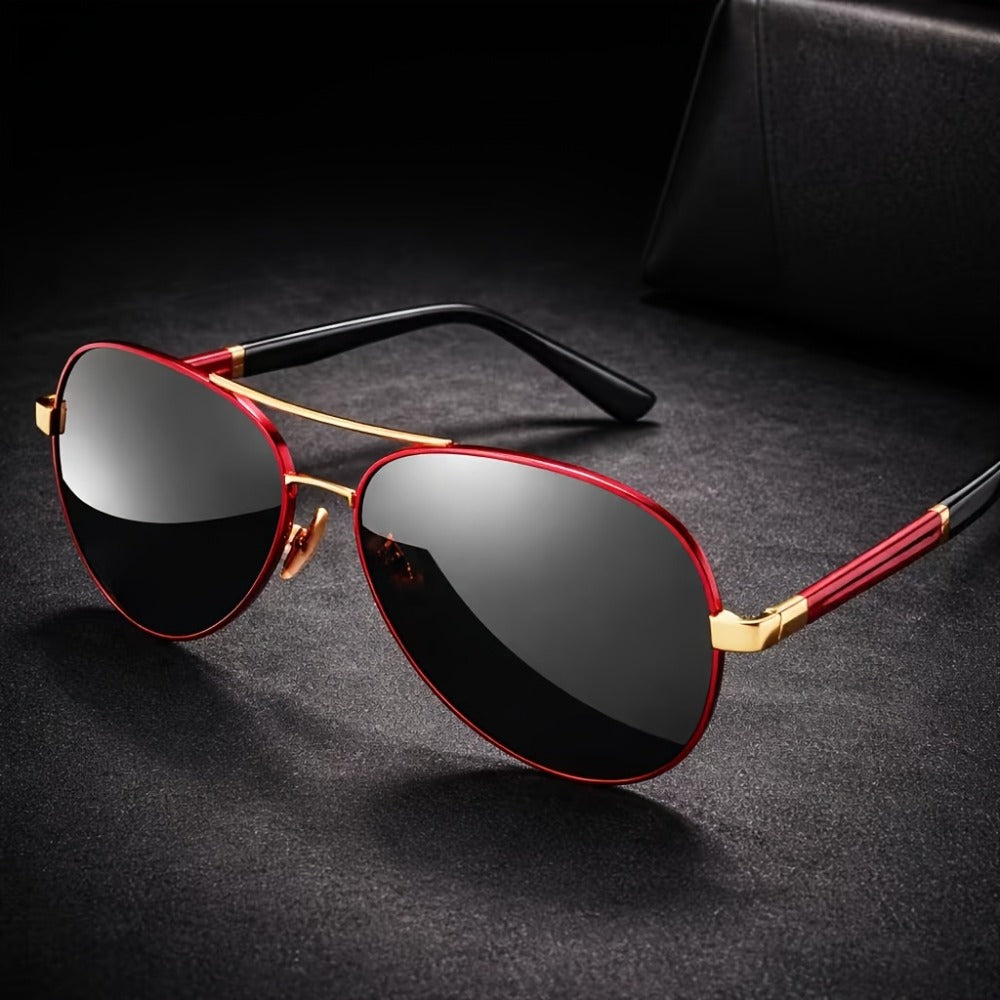 Fashion Sunglasses - Polarized Double Bridge Unisex UV400 Anti-Glare Eyewear for Hiking - product detail view 5