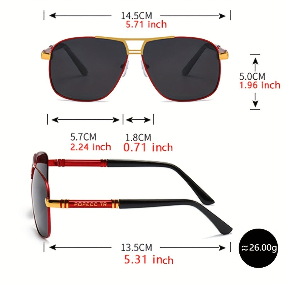 Fashion Sunglasses - Polarized Double Bridge Unisex UV400 Anti-Glare Eyewear for Hiking - product detail view 10