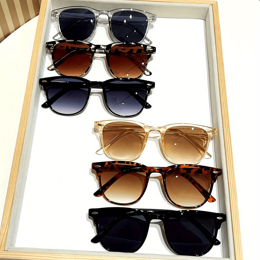 Fashion Sunglasses - Round 6 Pack Small Retro Frame Mixed Color Assorted Unisex - European - main product view
