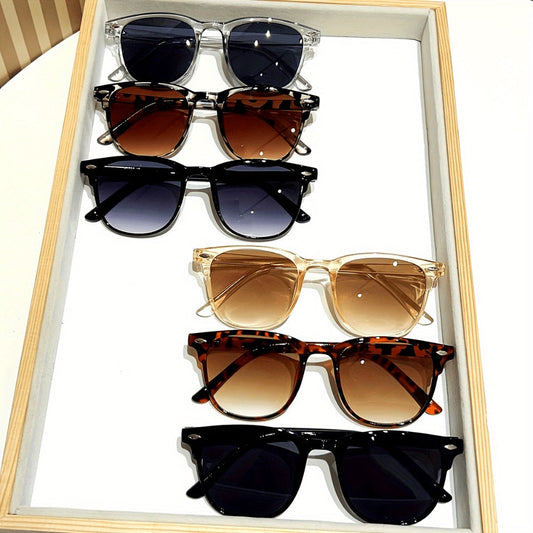 Fashion Sunglasses - Round 6 Pack Small Retro Frame Mixed Color Assorted Unisex - European - main product view