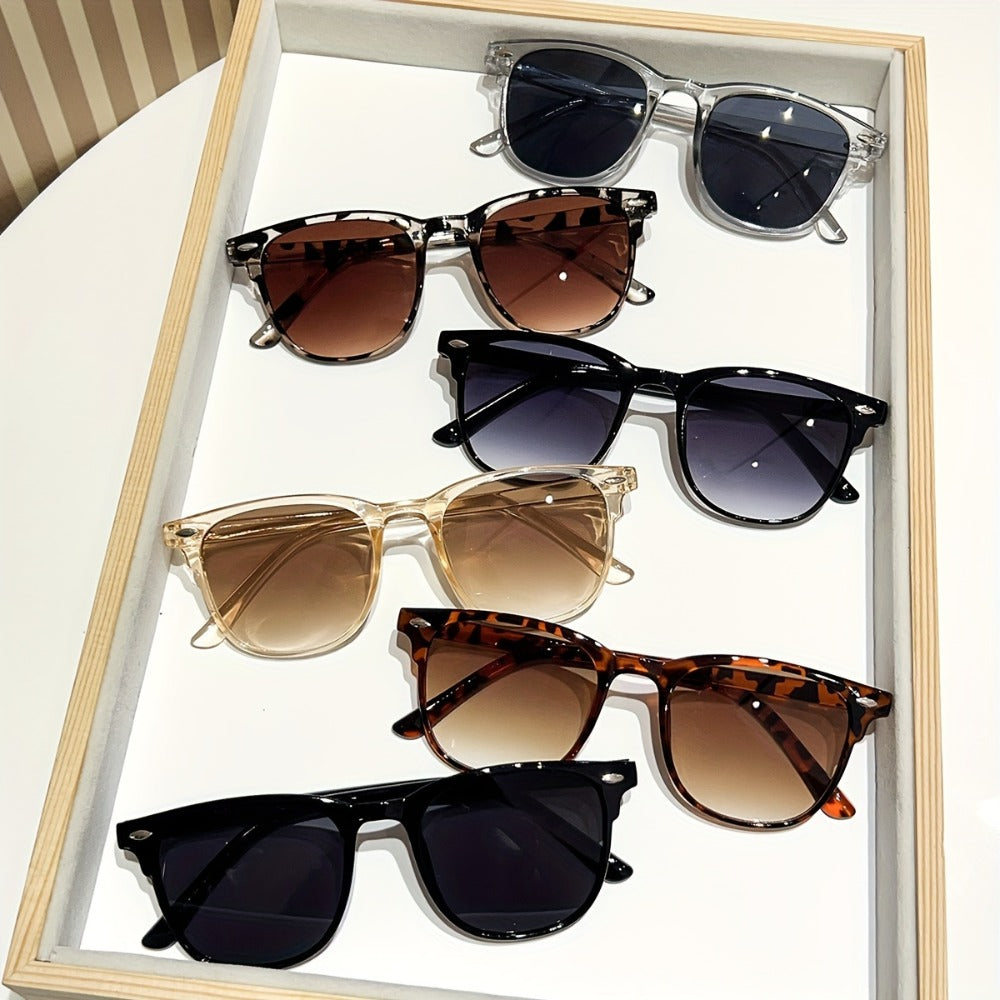 Fashion Sunglasses - Round 6 Pack Small Retro Frame Mixed Color Assorted Unisex - European - product detail view 5