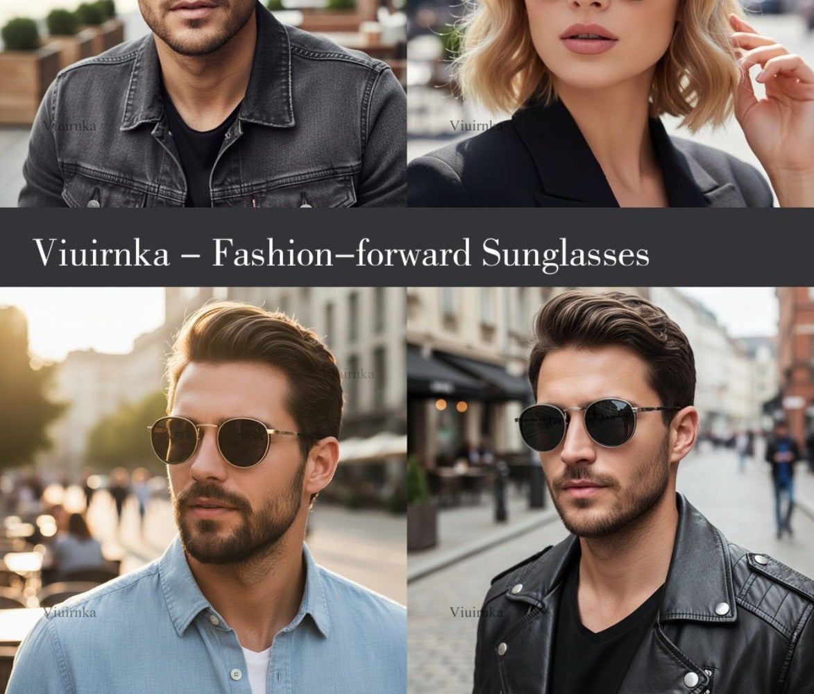 Fashion Sunglasses - Round Metal Polarized Unisex TAC Lens UV Protection, Lightweight Durable - product detail view 17