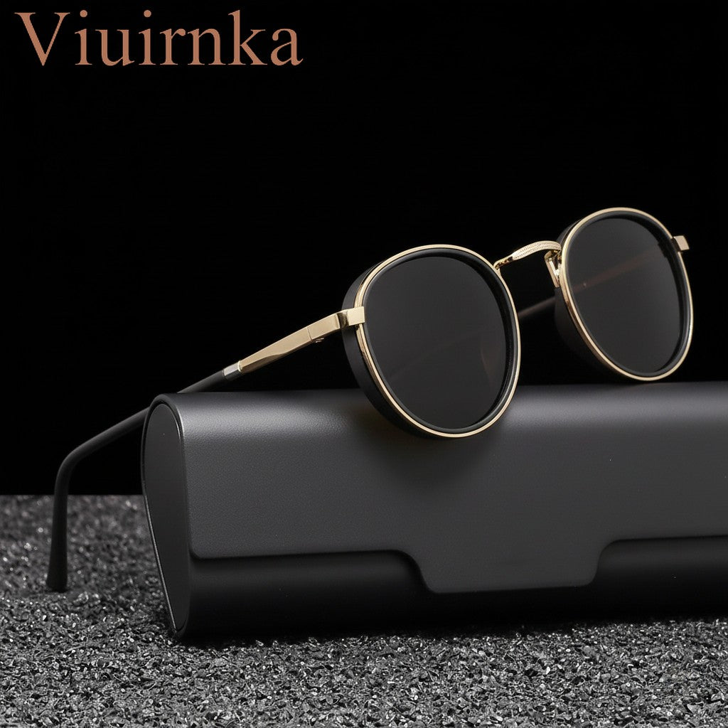 Fashion Sunglasses - Round Metal Polarized Unisex TAC Lens UV Protection, Lightweight Durable - product detail view 25
