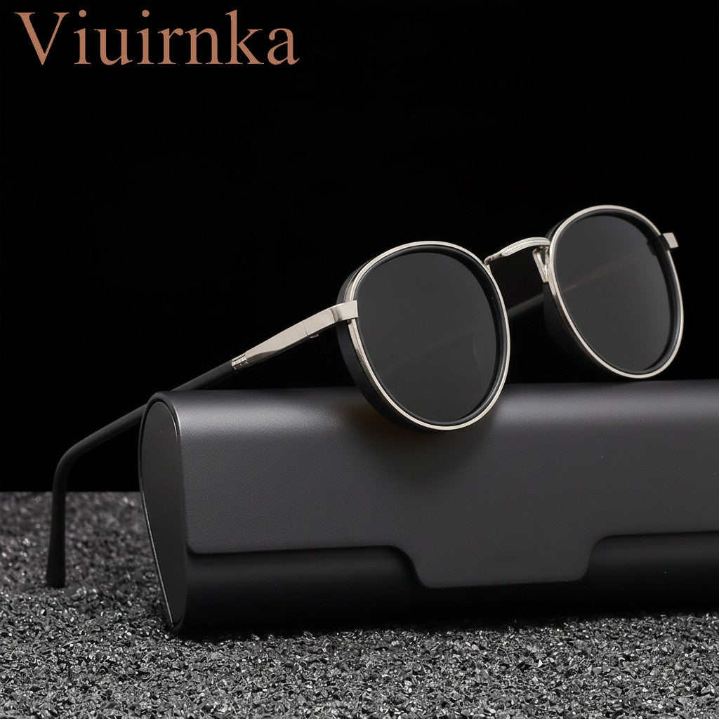 Fashion Sunglasses - Round Metal Polarized Unisex TAC Lens UV Protection, Lightweight Durable - product detail view 26
