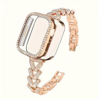 Fashion Watch - Apple Band Double Row Case Set Wheat Ear Alloy Strap with Matching Case - main product view
