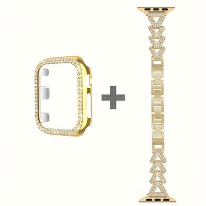 Fashion Watch - Apple Band Double Row Case Set Wheat Ear Alloy Strap with Matching Case - product detail view 7