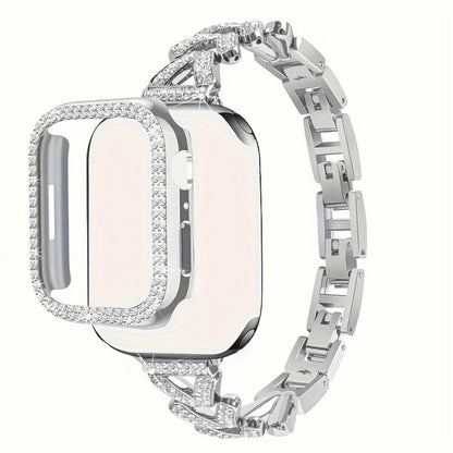 Fashion Watch - Apple Band Double Row Case Set Wheat Ear Alloy Strap with Matching Case - product detail view 14