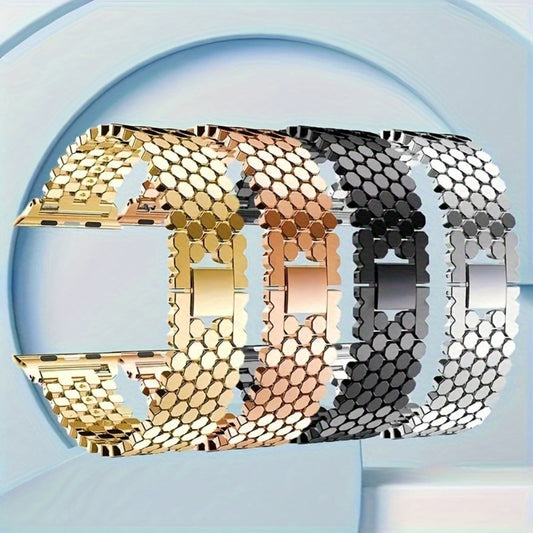 Fashion Watch - Apple Band Stainless Steel with Link Removal Tool Metal Push-Button Clasp - main product view