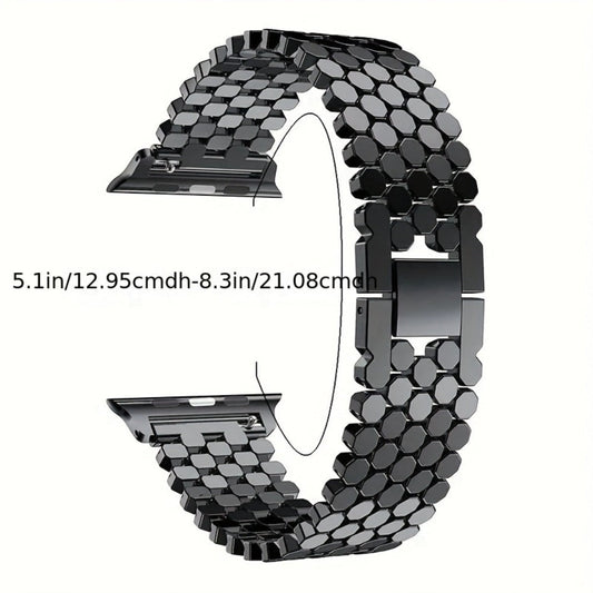 Fashion Watch - Apple Band Stainless Steel with Link Removal Tool Metal Push-Button Clasp - product detail view 2