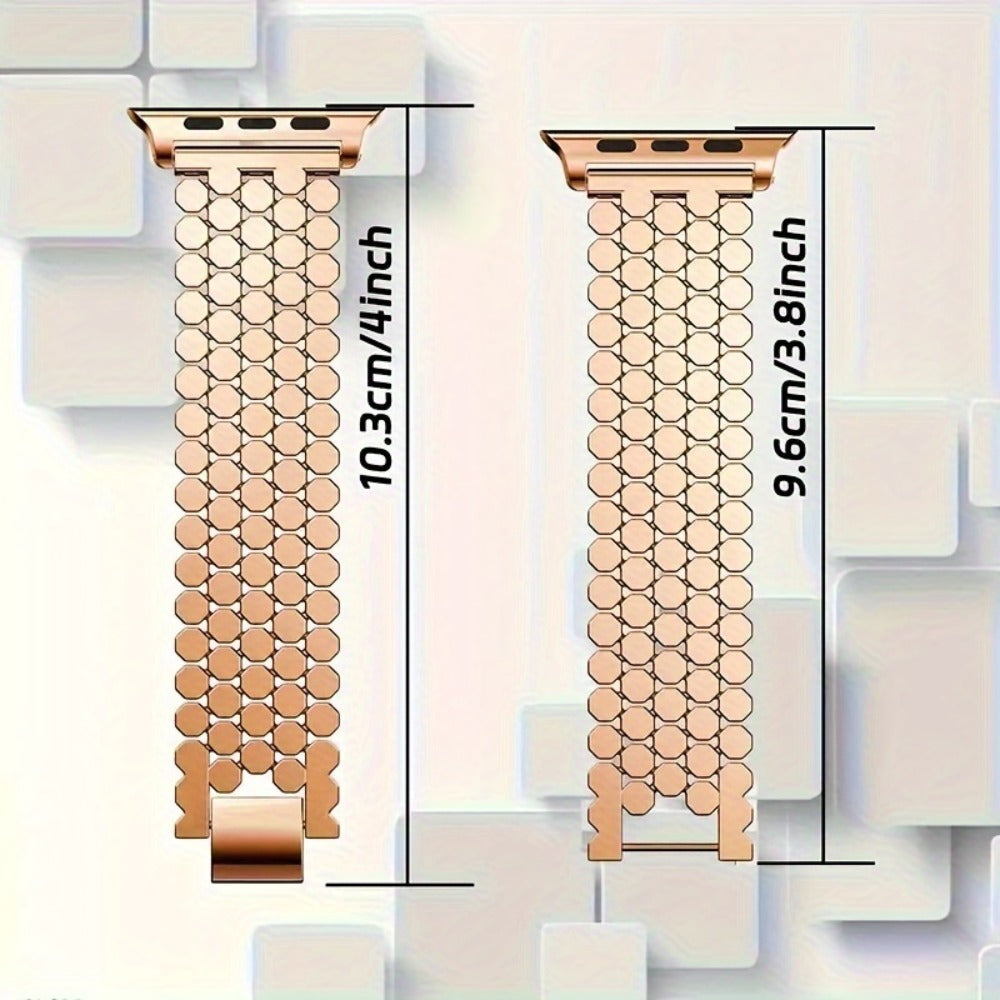 Fashion Watch - Apple Band Stainless Steel with Link Removal Tool Metal Push-Button Clasp - product detail view 4