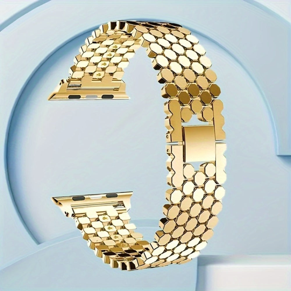 Fashion Watch - Apple Band Stainless Steel with Link Removal Tool Metal Push-Button Clasp - product detail view 7