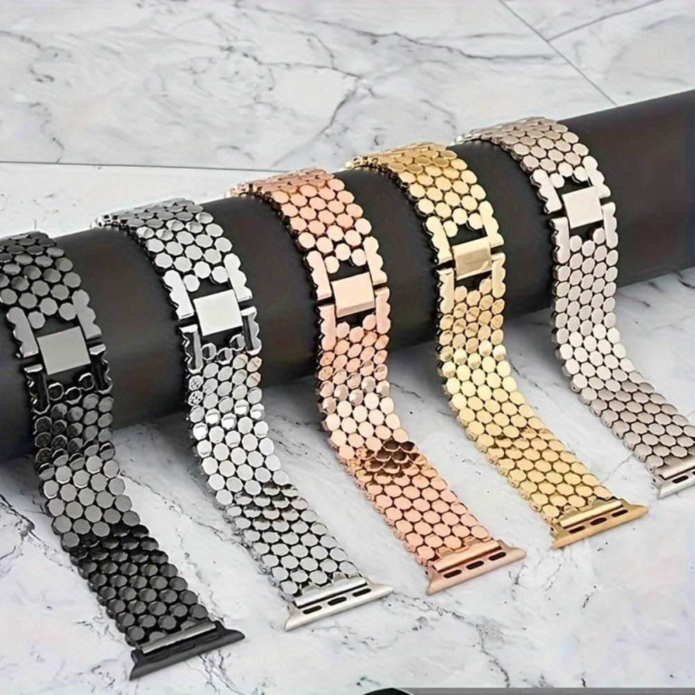 Fashion Watch - Apple Band Stainless Steel with Link Removal Tool Metal Push-Button Clasp - product detail view 8