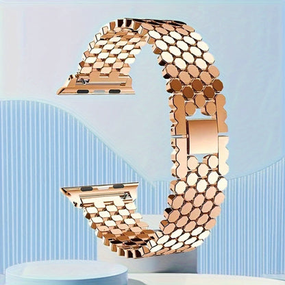 Fashion Watch - Apple Band Stainless Steel with Link Removal Tool Metal Push-Button Clasp - product detail view 9