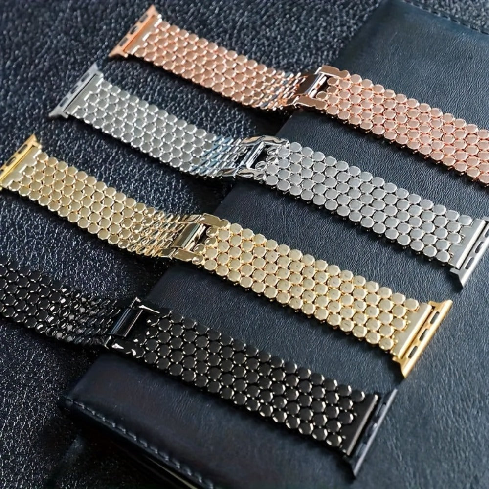 Fashion Watch - Apple Band Stainless Steel with Link Removal Tool Metal Push-Button Clasp - product detail view 12