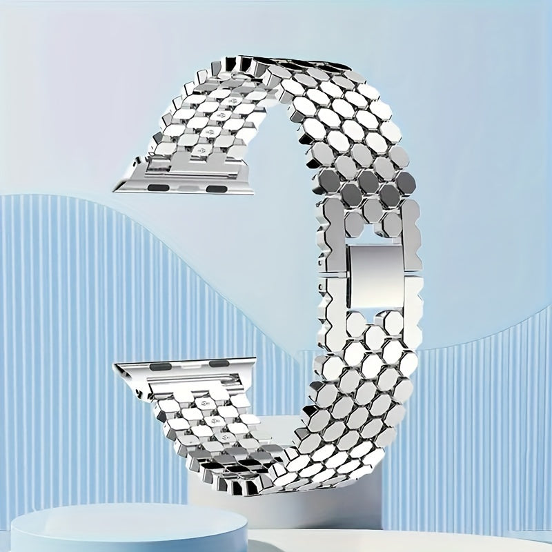Fashion Watch - Apple Band Stainless Steel with Link Removal Tool Metal Push-Button Clasp - product detail view 14