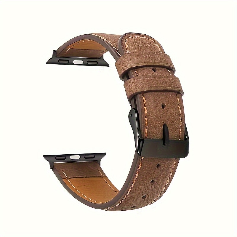 Fashion Watch - Genuine Leather Apple Band Deployant Clasp Replacement Strap for Apple - product detail view 15