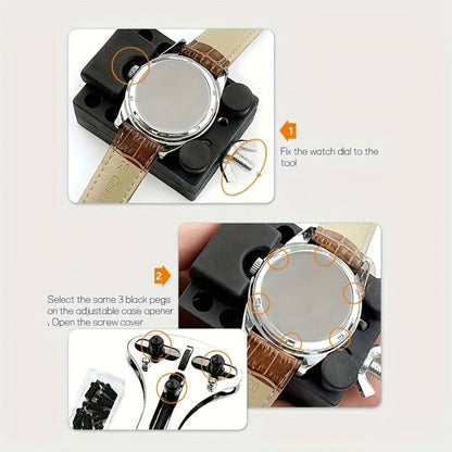 Fashion Watch - Repair Kit 168pcs Professional Watchmaker Tool Set with Case Opener - product detail view 8