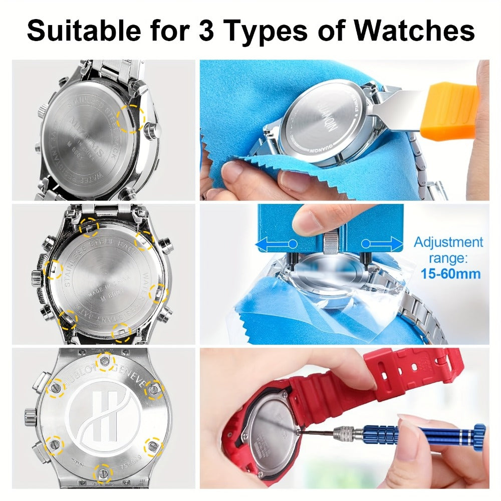 Fashion Watch - Repair Kit 74pcs Spring Bar Tool Set, Link Pin Remover, 5-in-1 Screwdriver - product detail view 5