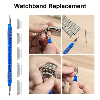 Fashion Watch - Repair Kit 74pcs Spring Bar Tool Set, Link Pin Remover, 5-in-1 Screwdriver - product detail view 7