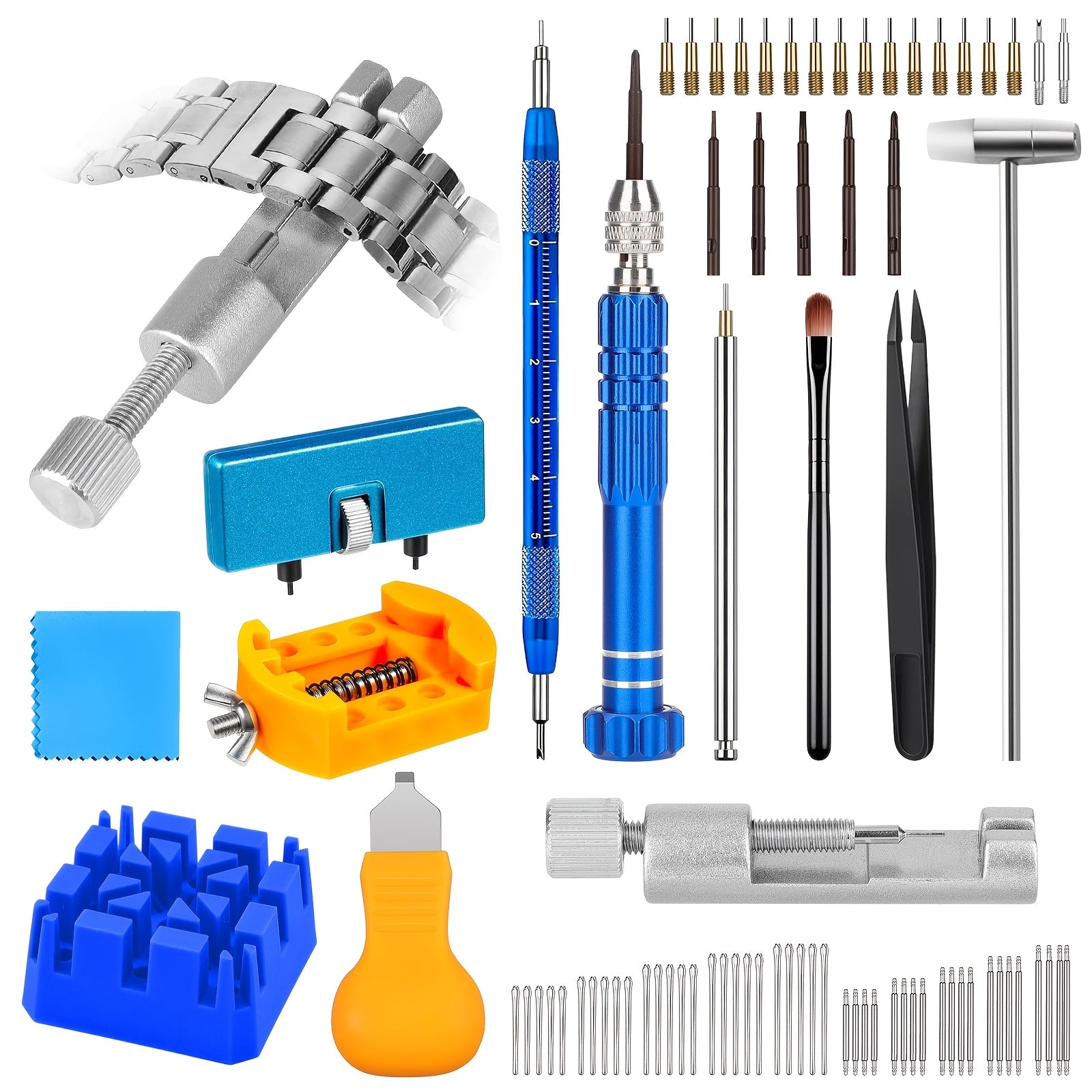 Fashion Watch - Repair Kit 74pcs Spring Bar Tool Set, Link Pin Remover, 5-in-1 Screwdriver - product detail view 10