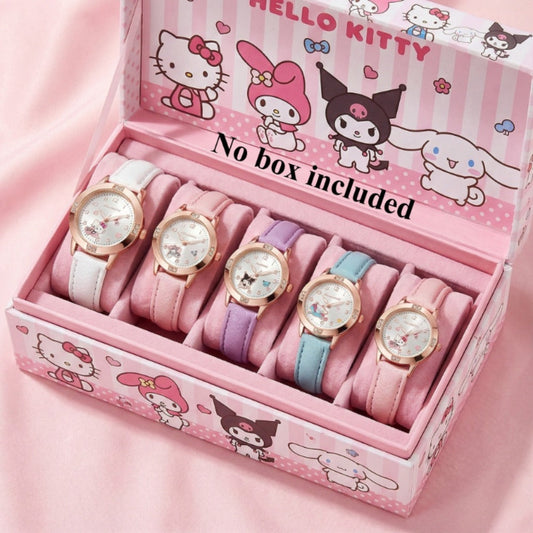 Fashion Watch - Sanrio Themed Watches Set of 5 Cartoon Cute Kids Wrist Pack Favor Gift - product detail view 2