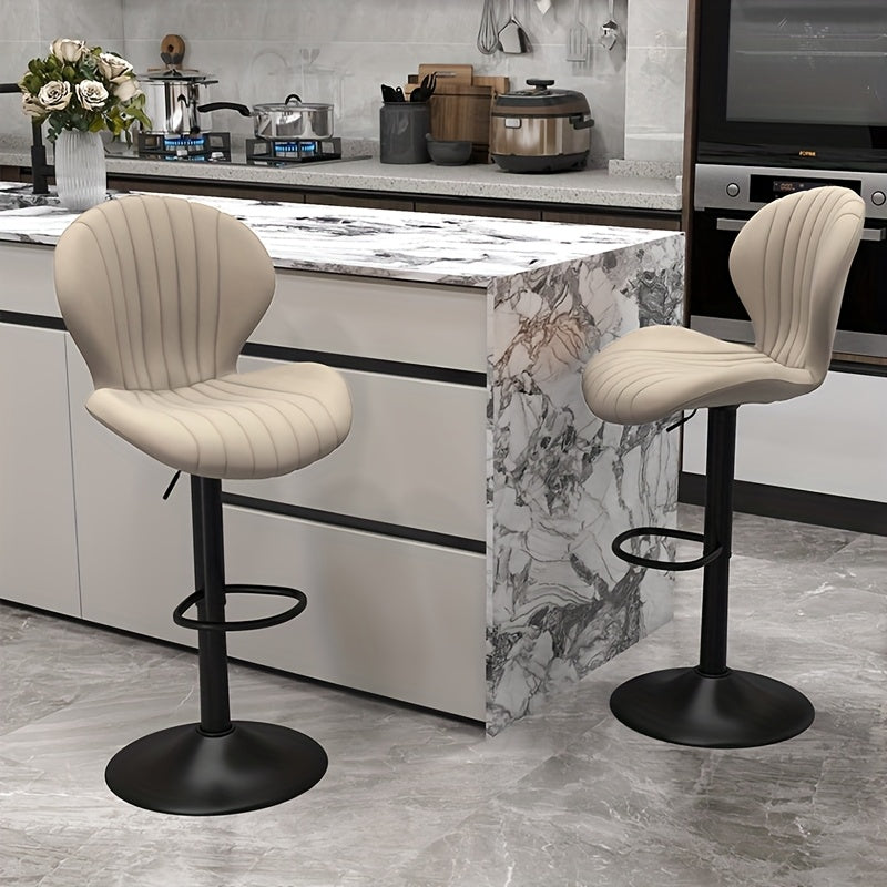Bar Stool shown in the Beige, Set Of 2 option