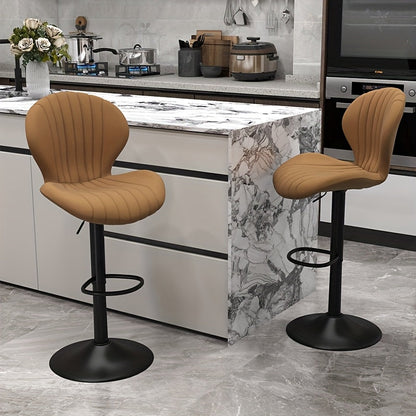 Bar Stool shown in the Brown, Set Of 2 option