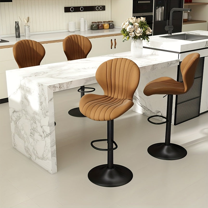Bar Stool shown in the Brown, Set Of 4pcs option