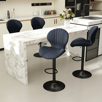 Bar Stool shown in the Dark Gray, Set Of 4pcs option