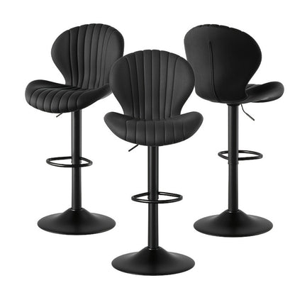 Faux Leather Bar Stool with 360° Swivel for Comfortable Everyday Seating detail image - detail view 26