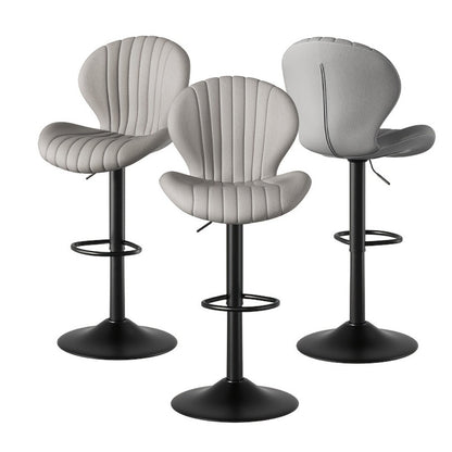 Faux Leather Bar Stool with 360° Swivel for Comfortable Everyday Seating detail image - detail view 27