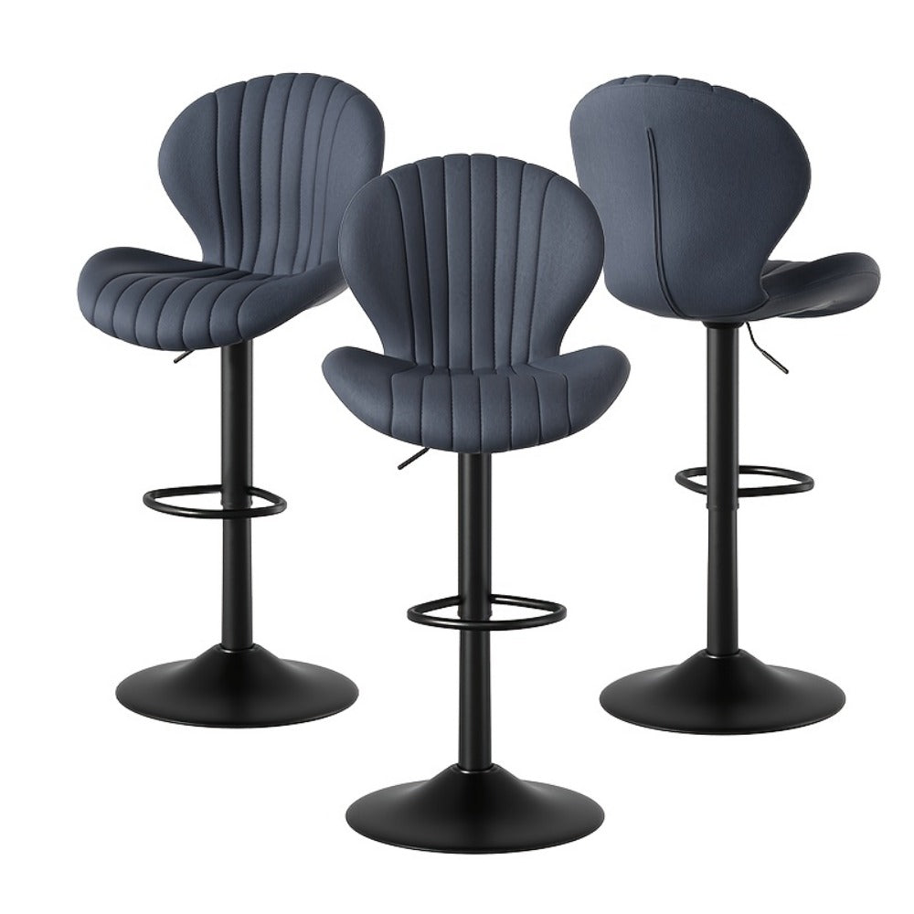 Faux Leather Bar Stool with 360° Swivel for Comfortable Everyday Seating detail image - detail view 28