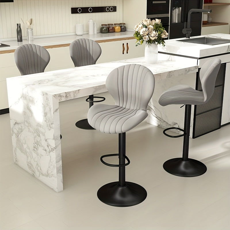 Bar Stool shown in the Grey, Set Of 4pcs option