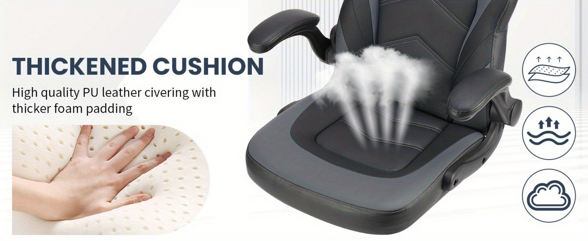 Faux Leather Gaming Chair, High-Back Gaming Seat for Comfortable Everyday Seating detail image - detail view 25