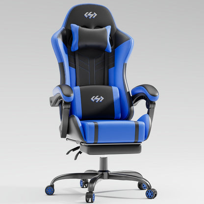 Faux Leather Gaming Chair, Reclining Computer Chair for Home Office detail image - detail view 11