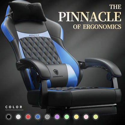 Faux Leather Gaming Chair with Lumbar Support and High Back for Home Office detail image - detail view 12