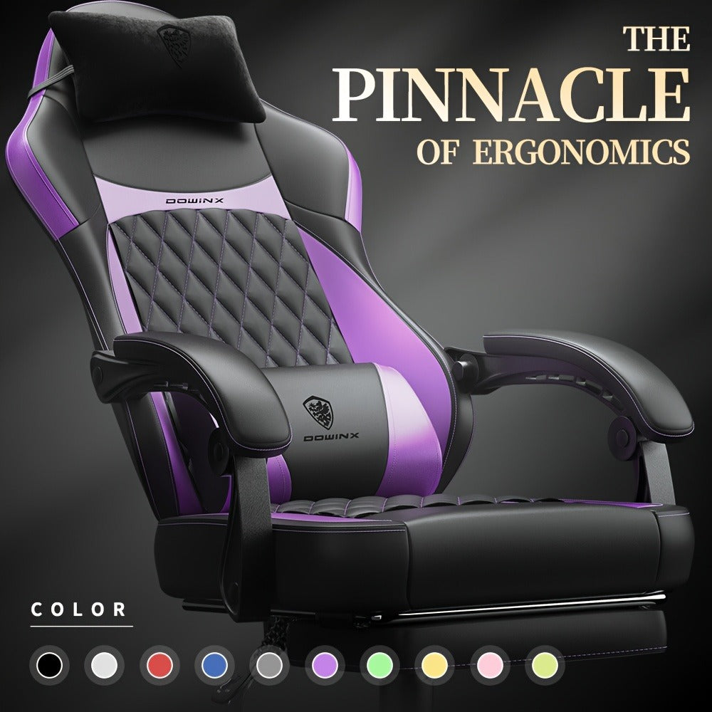 Faux Leather Gaming Chair with Lumbar Support and High Back for Home Office detail image - detail view 14